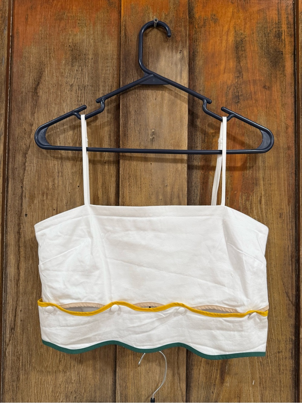 ANTONIO MELANI White High-Waist Shorts Set with Yellow & Green Trim - Picture 5 of 11